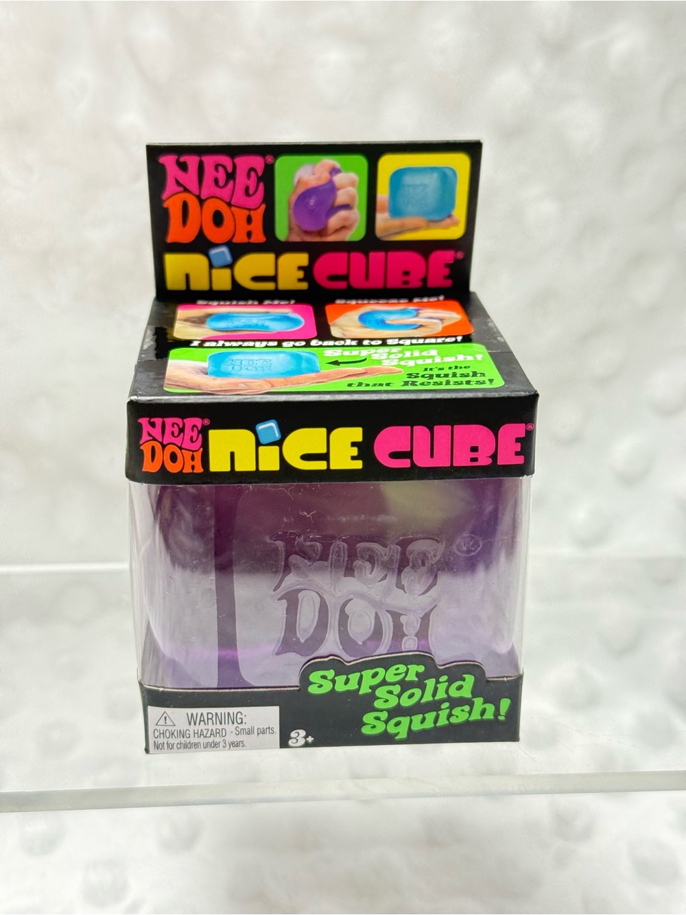 Needoh Nice Cube Purple Squish Toy